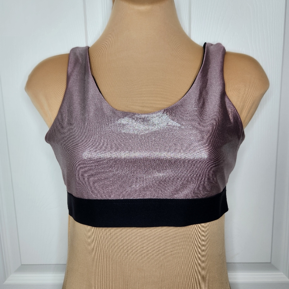 Heroine Shimmering Mauve Purple Sports Bra Size Medium
